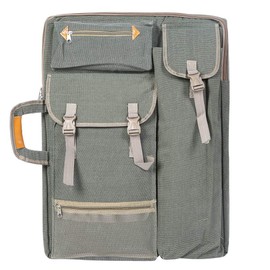 Sketch Bag Canvas Art Bag, 4K Large Multiply Function 66 x 50 cm Outdoor Waterproof Sketch Board Bag for Drawing, Painting Sketching (Smoly Grey)