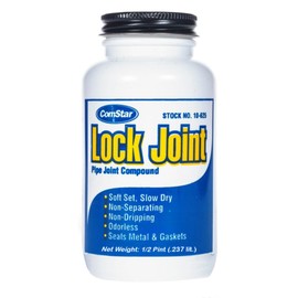 ComStar Lock Joint Blue Pipe Joint Sealant, Leak-Proof NPT Thread Connections, Works on Metal & Plastic Pipes, High Temperature & Pressure Resistant, Lubricates & Seals Gaskets, 9.6 Ounces (10-625)