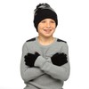 Thingimijigs Boys Camo Pattern Knitted Bobble Hat and Matching Touch