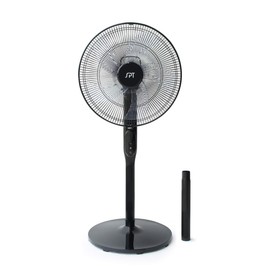SPT SF-16D48BKB: 16″ DC-Motor Energy Saving Stand Fan with Remote and Timer – Piano Black