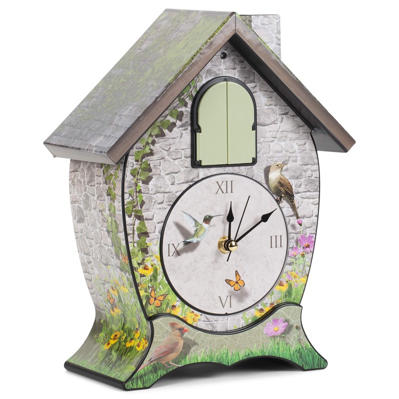 Mark Feldstein Garden Cottage Singing Cardinal Tabletop Wall Sound Cuckoo