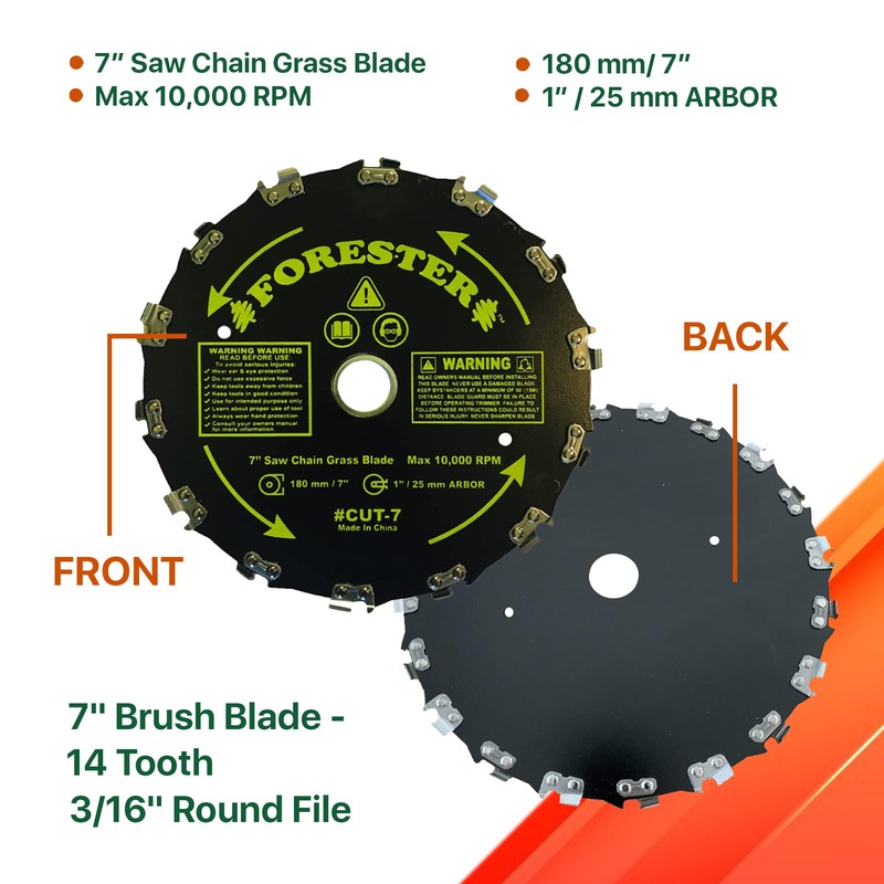 FORESTER Brush Cutter Blades - Trimmer Chainsaw Tooth Saw Blade