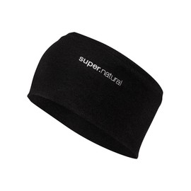 super.natural Supernatural Headband, Unisex, with Merino Wool, Wanderlust Headband Jet Black one size