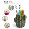 Zaposcca Ceramic Cactus Pen Holder, Cactus Decor Cute Pencil Holder,