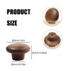 6 Pcs Round Wood Drawer Knobs: 1.5/0.8" Walnut Pulls, Suitable