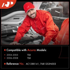 A-Premium Windshield Washer Reservoir Tank Assembly Compatible with Acura TSX 2004 2005 2006 2007 2008 - with Cap & Filler Neck