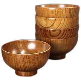 Wooden Bowl, Metropolitan Soup Bowl, Set of 5 Guests