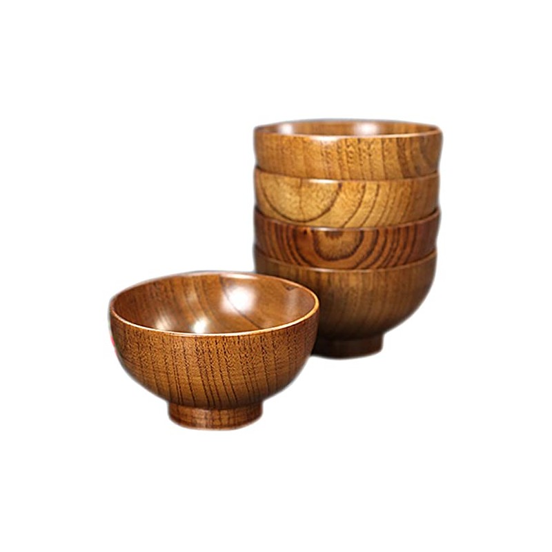 Wooden Bowl, Metropolitan Soup Bowl, Set of 5 Guests