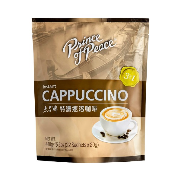 Prince of Peace Cappuccino instantáneo 3 en 1 (30 bolsitas)