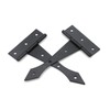 MY MIRONEY 8Pcs Strap Hinges Black Tee Hinges Decorative T