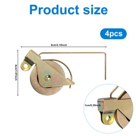 4 Pcs Sliding Screen Door Rollers, 1-1/4in Sliding Screen Door Spring Tension Wheel Replacement Parts with Concave Steel Ball Bear for Arcadia and Peachtree, Roller Replaces B515 B714 Accessories