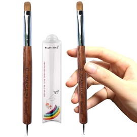 PCAORLEORS Kolinsky Acrylic Nail Brush with 100% Pure Mink Marten Hair, Professional Gel Brush for Acrylic Application (#10)