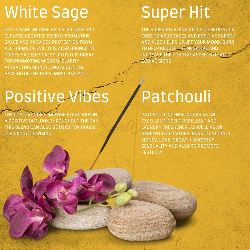 SAMASIA Satya Mix 12 incense set 2 - Positive Vibes,