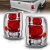 AmeriLite Chrome Replacement Brake Tail Lights Set For 98-00 Ford