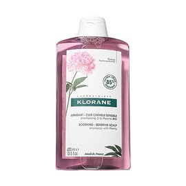 Klorane Shampoo with Peony, Soothing Relief for Dry Itchy Flaky Sensitive Scalp, pH Balanced, Provides Scalp Comfort, 13.5 oz.