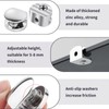 8 Pcs Glass Shelf Brackets, Glass Clamp Shelf Supports, Adjustable