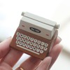 SHIDXIB 6Pcs Black and Brown Wood Typewriter Message Holder Business