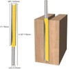 Mesee Set of 2 Pieces Extra Long Straight Router Bit