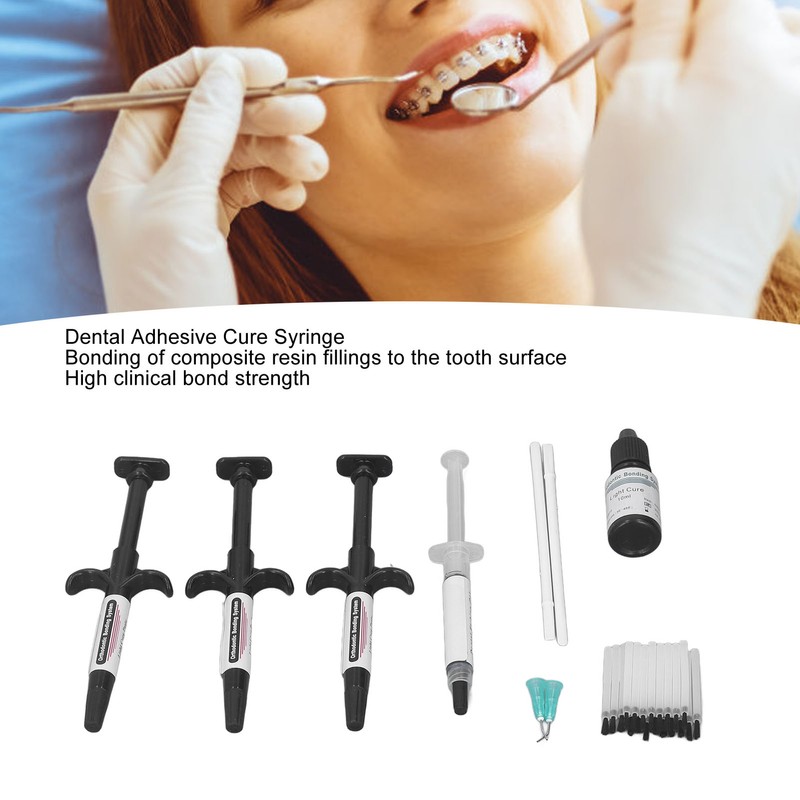 Dental Adhesive Cure Syringe High Bond Strength Orthodontic Dental Bonding