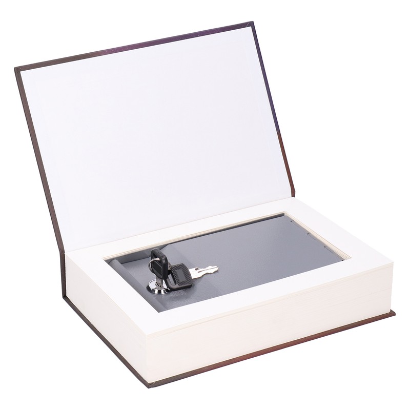 Safe Box Simulation Book Saving Box with Key for Cash