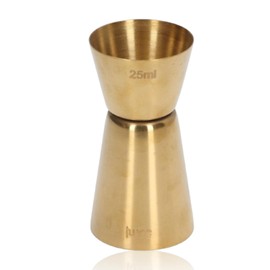 2Pcs Cocktail Jigger Gold, Stainless Steel Jigger Measure Gold Double Jigger for Bartending Spirit Measuring Cup Bar Jigger Japanese-style Jigger for Home Bar(L)