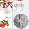 Silver Snowflake S-shaped Hooks - 20 PCS Metal Christmas Tree