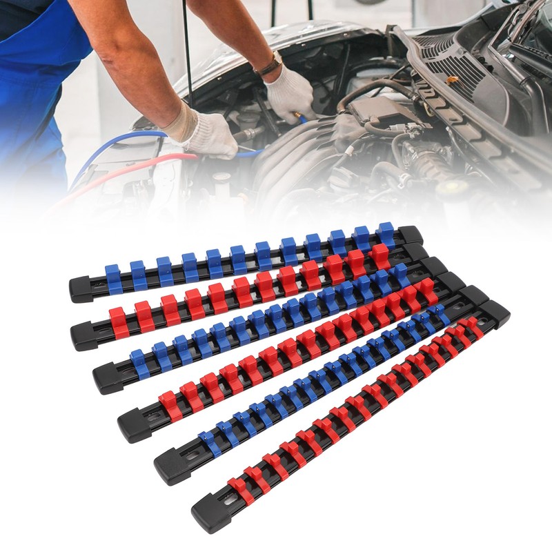 6PCS Drive Socket Organizer Holder 1/4in 3/8in 1/2in SAE And