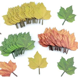 Maple-Leaf - Bloc de notas autoadhesivas de hojas de otoño, notas adhesivas, bloc de notas de Acción de Gracias, recordatorios de mensajes para anotar libros, escuela, hogar, suministros de oficina