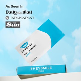 HeySmile Teeth Whitening Strips - No Sensitivity - Instant Results - Pack of 28 Strips - 14 Treatments - Up to 10 Shades Whiter Teeth - Scientifically Proven - Vegan Friendly