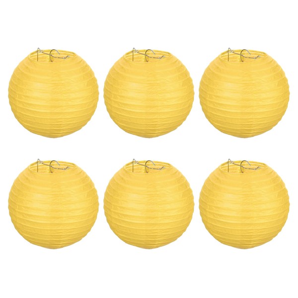 PATIKIL 6 Pcs Round Folding Hanging Lamp Shade for Wedding