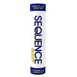 Jax Giant (aka Jumbo) SEQUENCE Game - Tube Edition with Cushioned Mat (27" x 32") Cards and Chips, Package Colors May Vary.