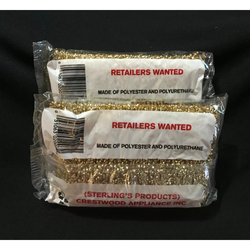 Sterling's 2 GOLD Sterling Non Scratch Scrubbers Sterling's Anti-Bacterial Sponge