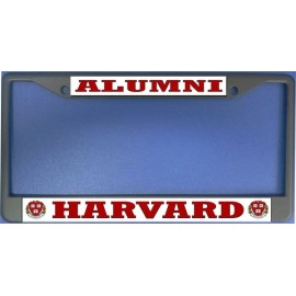 HARVARD COLLEGE  ALUMNI METAL USA MADE CHROME LICENSE PLATE FRAME
