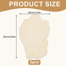 2 Pack Chamois Leathers for Car, Natural Chamois Leather, Real Shammy Leather for Car Cleaning, Polishing, and Streak-Free Drying（60 x 40cm）