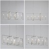 Munbea 6-Light Nickel Island Light, No Installation Required, Foldable Square