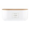 TYPHOON Eden Bread Storage, White/Bamboo Lid, H15 x W34 x
