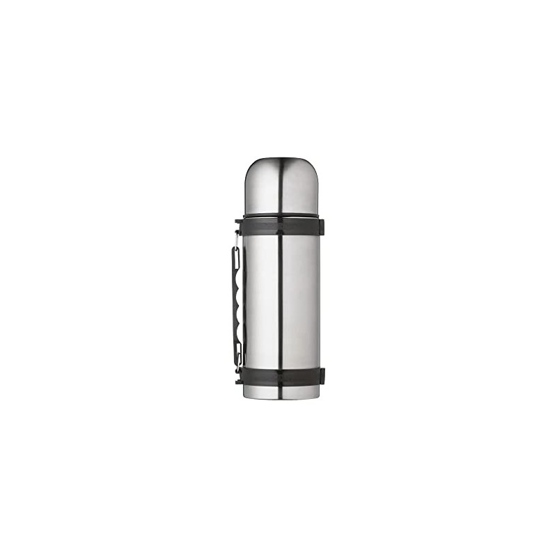MasterClass Vacuum Flask with Handle, Stainless Steel, for Hot and