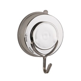 Ideen mit Herz Vacuum Suction Cup Hooks, Wall Hooks without Drilling, Towel Holder, 6.8 cm x 9.5 cm x 2.5 cm, Load Capacity 5 kg, Silver, Pack of 3
