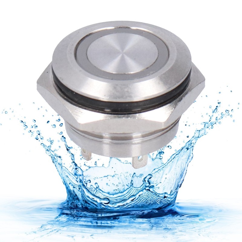 5Pcs Momentary Push Button Switch Metal Auto Reset Ultra Thin