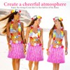 Aomig Hawaiian Grass Skirt, 5 Pcs Hawaiian Garlands, Tropical Fancy