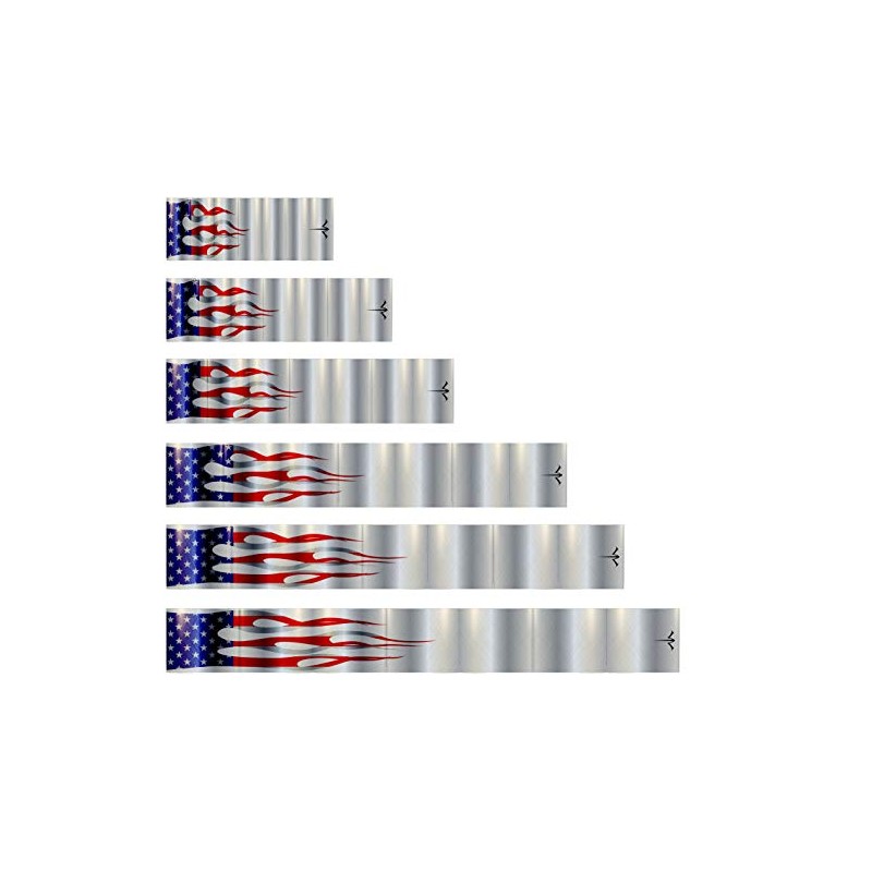White Water Archery Non-Laminated Metallic USA Flag Arrow Wraps 15