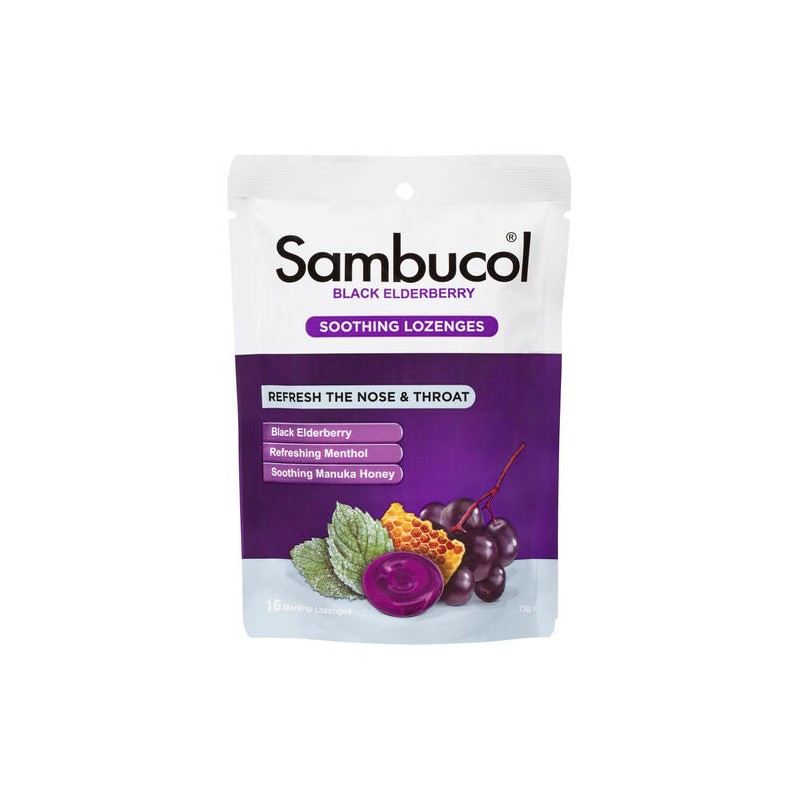 Sambucol Soothing Menthol Lozenges 16 Pack