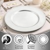 PLMMOUT 10 Pack Charger Plates Bulk, 13 Inch Silver Plastic