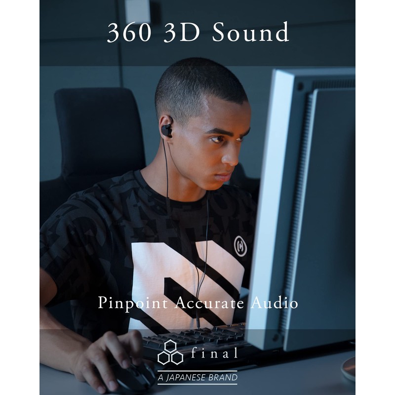 final VR3000 for Gaming [FI-VR3DPLMB] Wired Earbud Gaming Binaural Surround