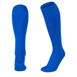 ShopMCR Unisex Football, Rugby, Hockey Sports Knee High Long Socks, Kids, Adults, juniors Knee High Football Socks Outdoor game Soccer Socks (3-6, Blue)
