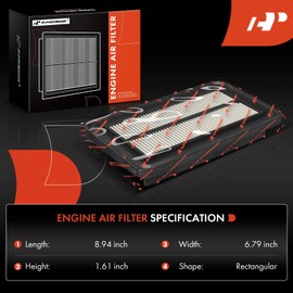 A-Premium Engine Air Filter Compatible with Toyota Yaris 2016-2020, Yaris iA 2017-2018 & Scion iA 2016-2016, 1.5L, Replace# 17801WB001