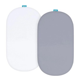 Biloban 2-Pack Universal Fitted Bassinet Sheets – Ultra-Soft Microfiber for Rectangle, H