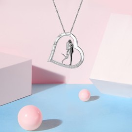 UYBNRK Hug Necklace for Women Her Couples Necklace for Women Love Necklaces 925 Sterling Silver Hugging Pendant Necklace Gifts for Women Wife Couple Jewelry