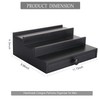 Black Wooden Cologne Organizer for Men - 3 Tier Wooden