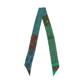 JERLA 100% Mulberry Silk Scarf Bag Scarf Head Hair Ribbon Handbag Handle Wrap Tie Bundle